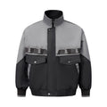 European And American Color Contrast Patchwork Workwear Stand-up Collar Jacket Fashion Bra