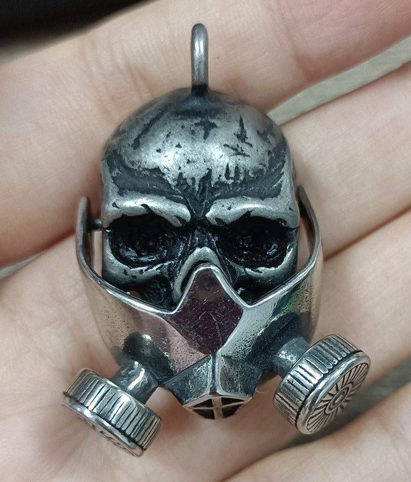 Collier de masque à gaz de crâne rétro créatif