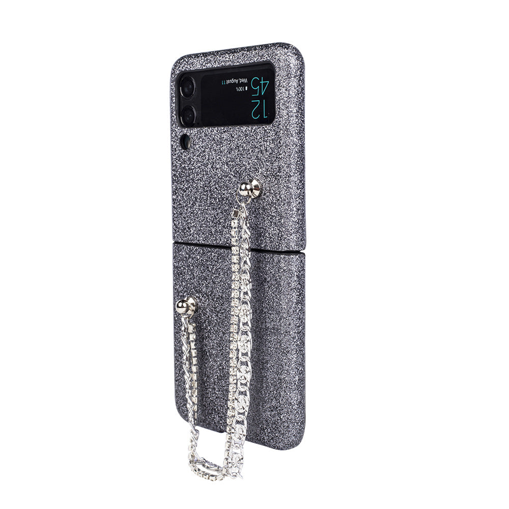 Coque téléphone mobile Écran pliant Plein d'étoiles Bracelet Protection Couverture