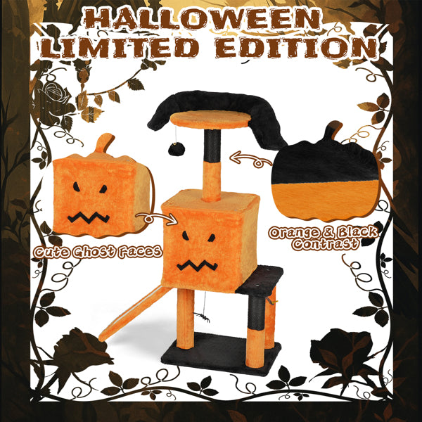 Arbre de chat d'Halloween de 39.4 pouces