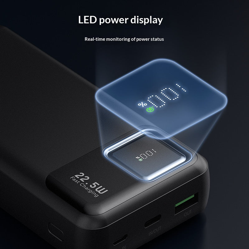 Mini charge haute capacité 20000 Mah Affichage numérique Banque de puissance à charge rapide