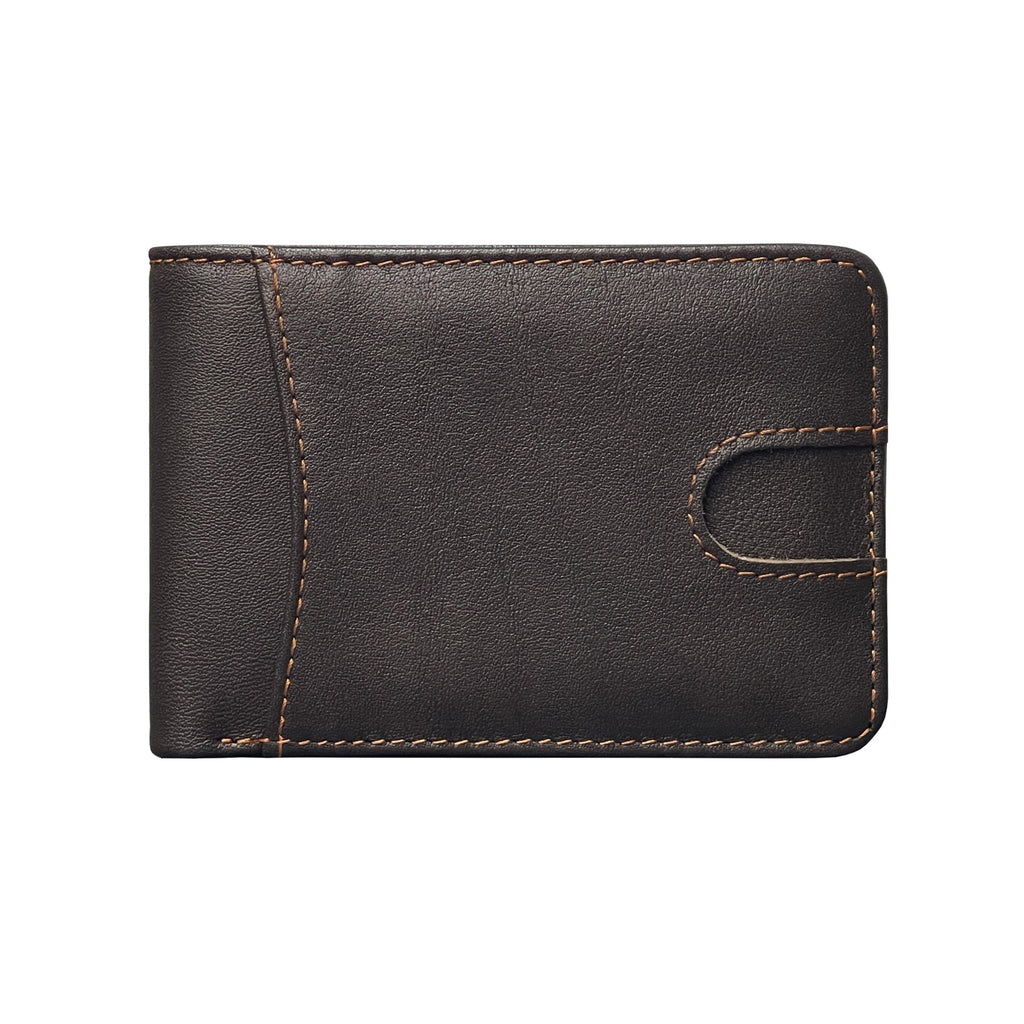 Oil-cracked leather card holder