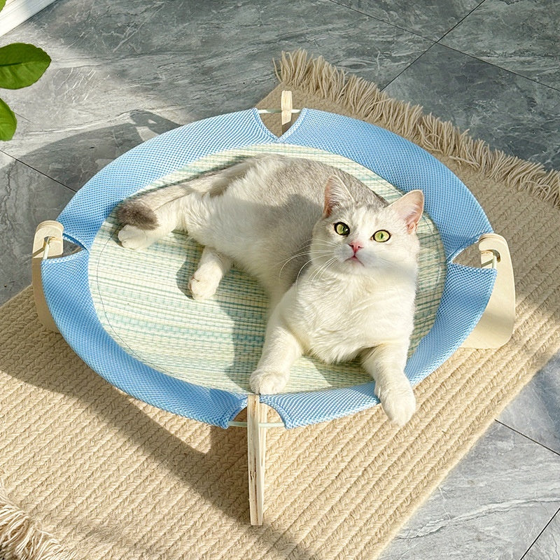 Mat de refroidissement Rattan d'été Grand lit de chat