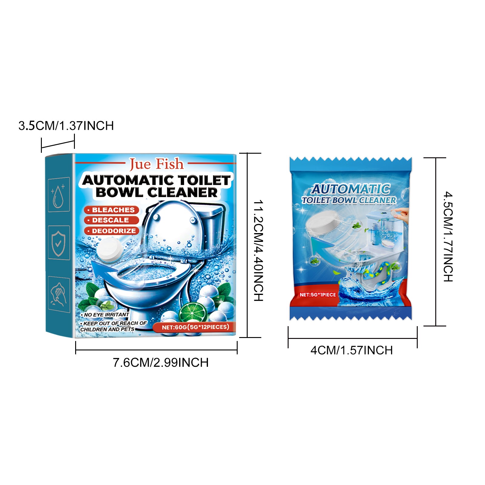 Nettoyage automatique des toilettes Comprimés effervescents -boxed- 60g-1box