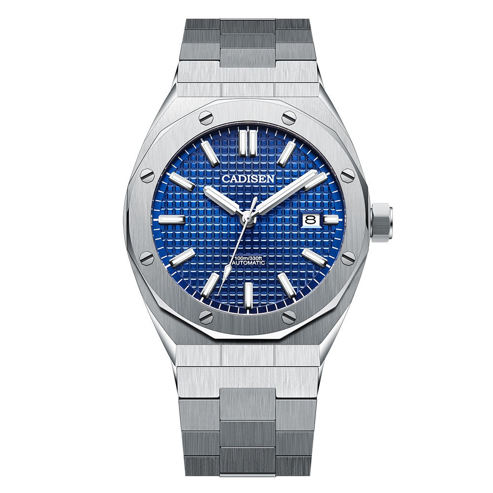 Mouvement mécanique automatique Calendrier Pointeur lumineux Montre homme
