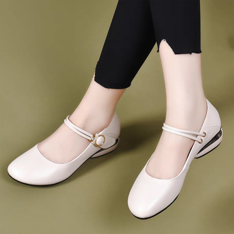 Chaussures Fashionnable Chunky-heel Flat Femmes