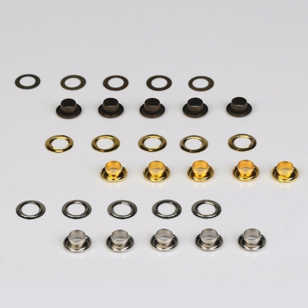 Ensemble de oeillets en métal avec outil d'installation – 100 oeillets de différentes tailles – Eyelet complet K