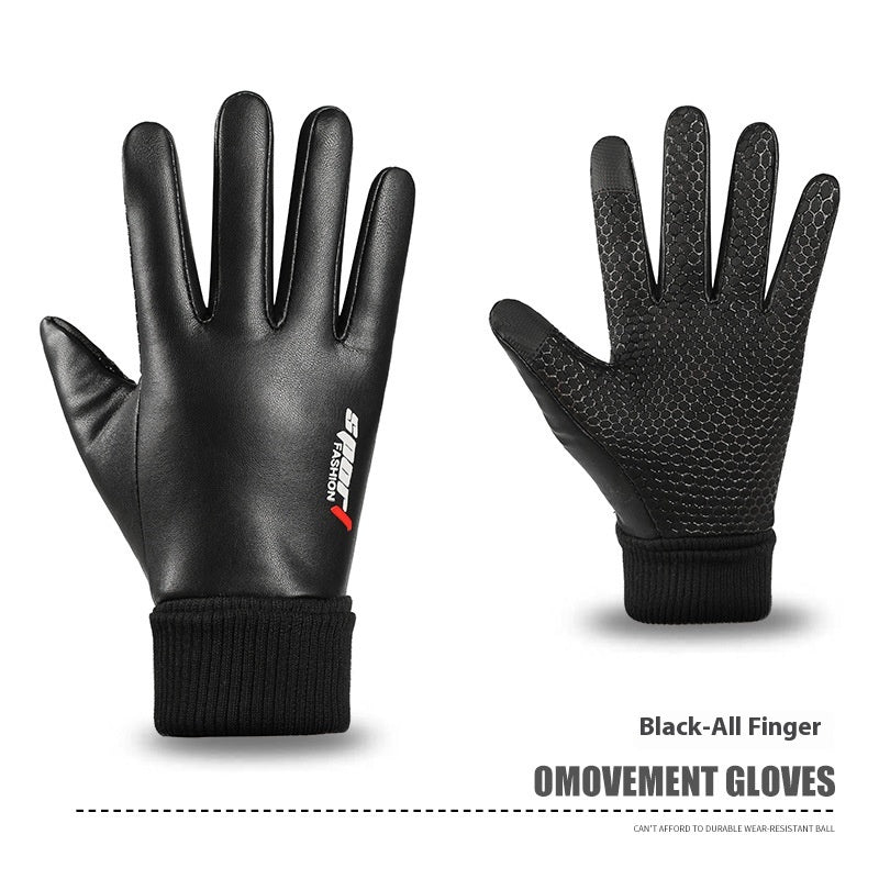 Gants en cuir imperméables et antidérapants pour hommes