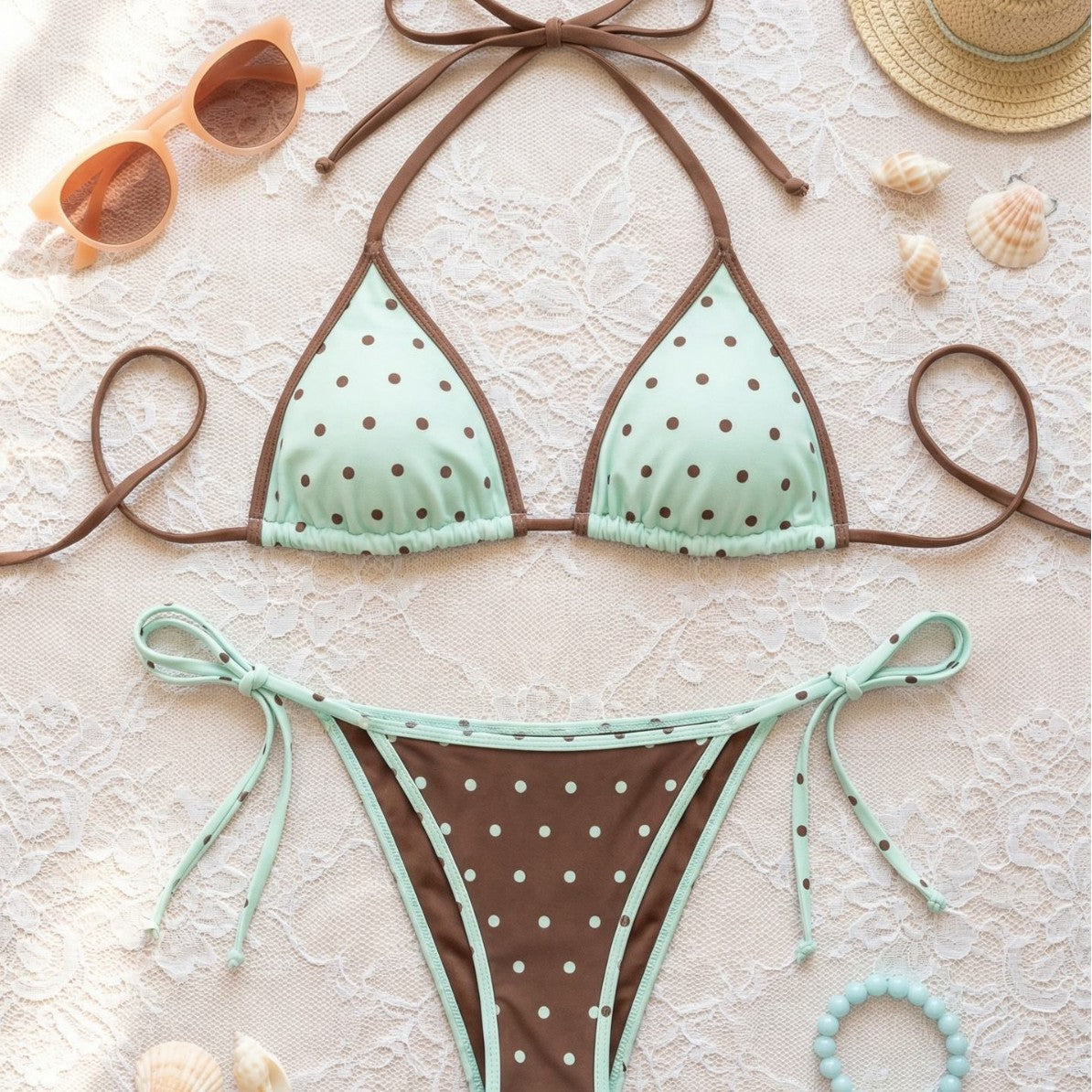 Bikini Retro Polka-dot style Instagram pour femmes