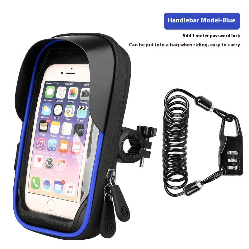 Bicycle Mobile Phone Stand Waterproof Touch Screen Bag Electric Car Motorcycle Cycling Fit