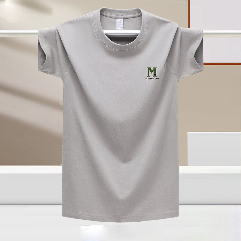 Chemise pour hommes en soie glacée à manches courtes pour hommes