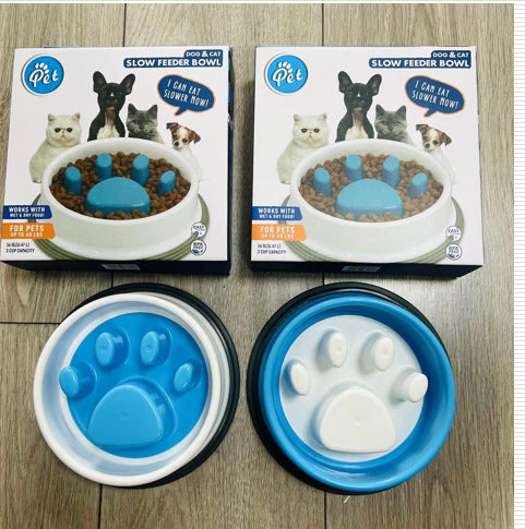 L'alimentation lente Anti-choc et non-dérapant Pet Bowl