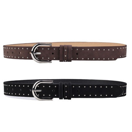 Léopard-empreinte Rivet Ceinture féminine