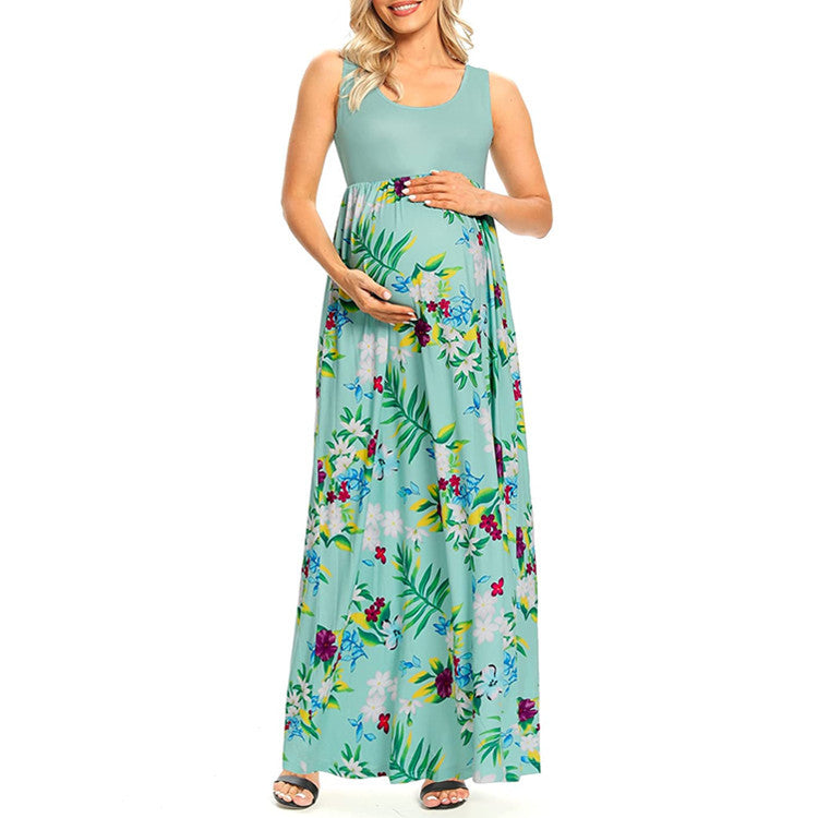 Robe de maternité à mailles rondes