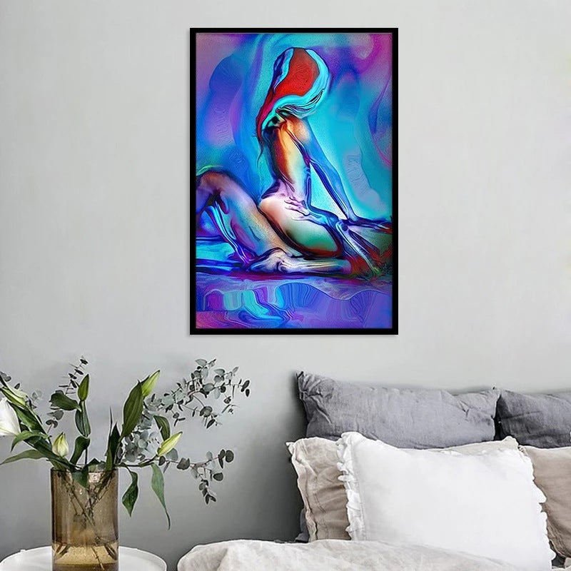 Abstract Colorful Femme maison décoration murale peinture