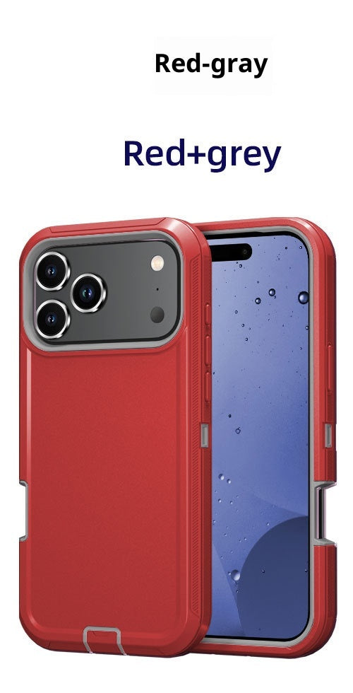 Applicable to 17promax Three-Proof Robot Solid Color Phone Case