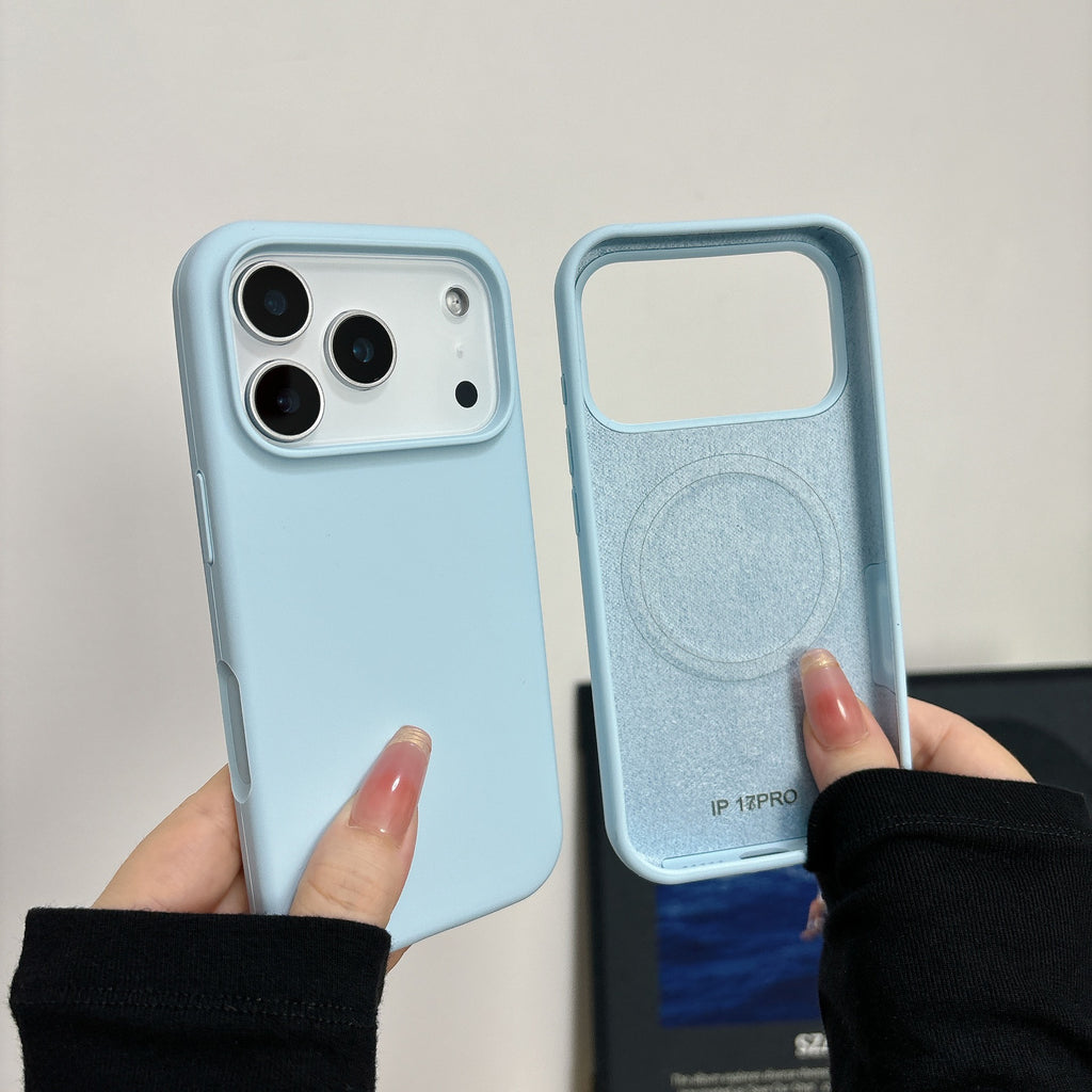 Boîtier de téléphone à charge magnétique liquide tout compris Ai Bouton résistant à la chute