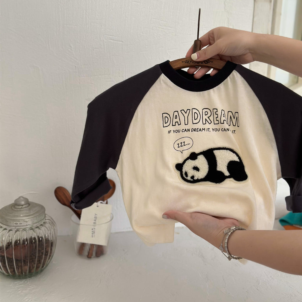 T-shirt en coton printemps et automne pour enfants Manche longue garçon