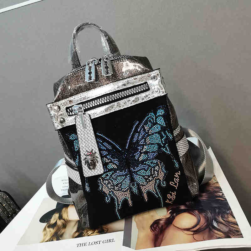 Delicate Strass Personality Sac à épaule papillon