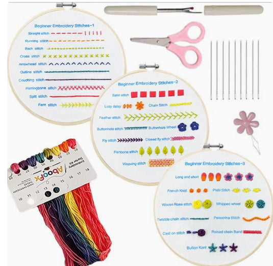 Broderie Kit d'emballage de matériel débutant