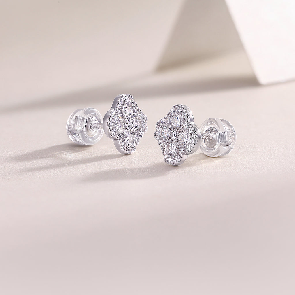 S925 Boucles d'oreilles Sterling Silver Clover