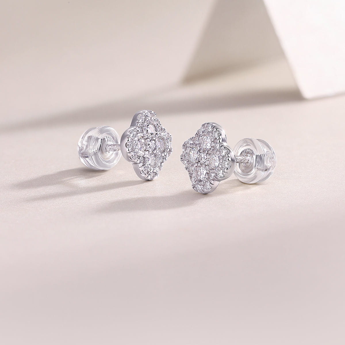 S925 Boucles d'oreilles Sterling Silver Clover