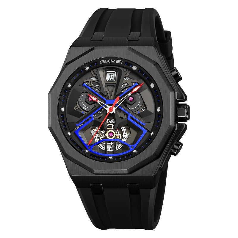 Montres multifonctions étanches pour hommes Hollow-out
