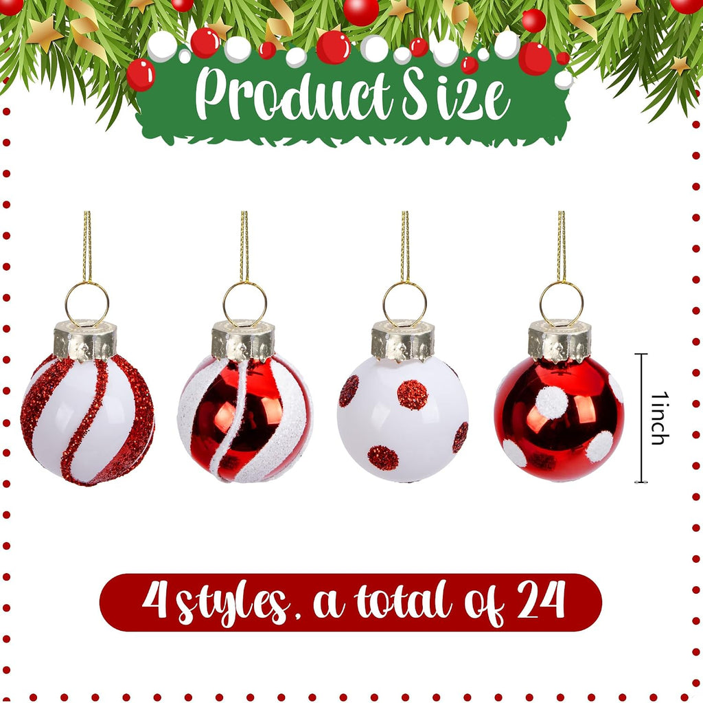 Ornements de boules de Noël 24 unités