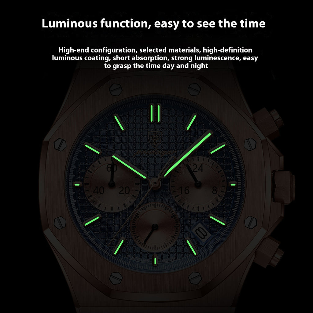 Montre Quartz homme multifonctionnelle Trendy Watch