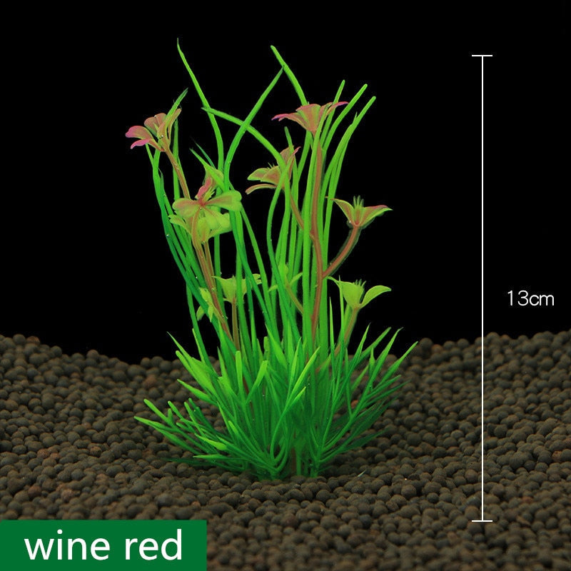 Décoration de réservoir de poisson Simulation usine d'eau Aquarium paysage plastique