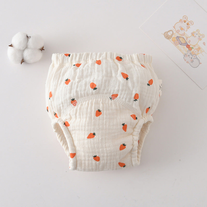 Pantalon d'entrainement en Urine pour bébé en coton Gauze Pantoufles pures à couches