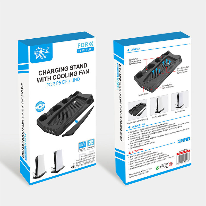 Poignée de base de recharge et de refroidissement multi-fonctions de console de jeu PS5