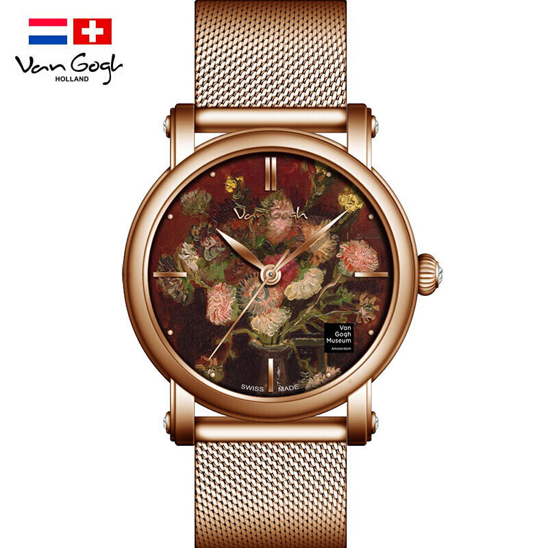 Van Gogh Aster and Oleander Series Montres pour femmes à quartz