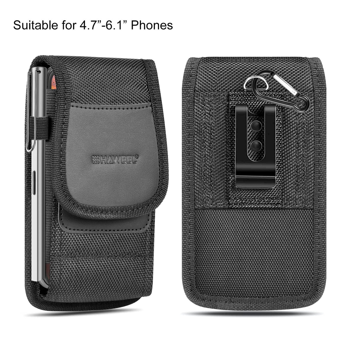 Sac de taille de ceinture en nylon horizontal et vertical multifonctionnel pour hommes