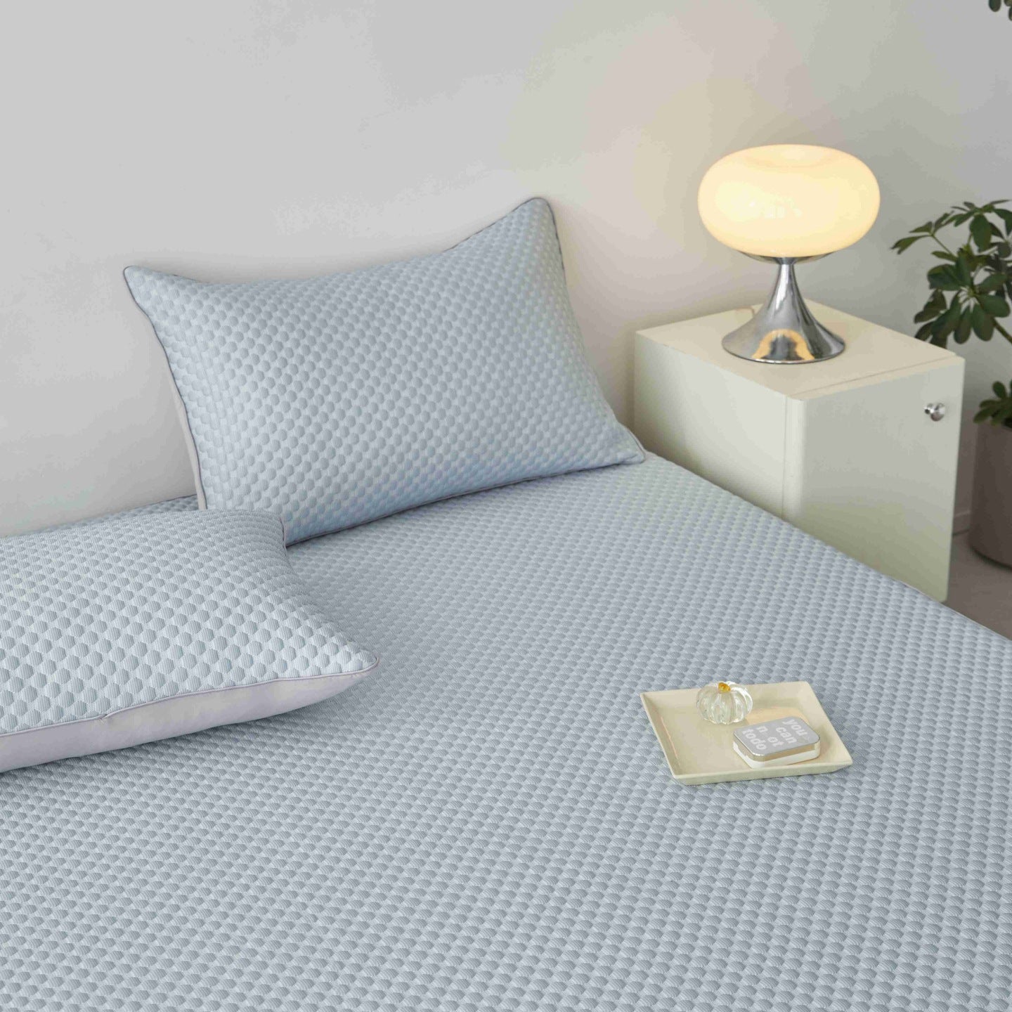 Kit d'oreillers matelas de refroidissement de soie de glace d'été