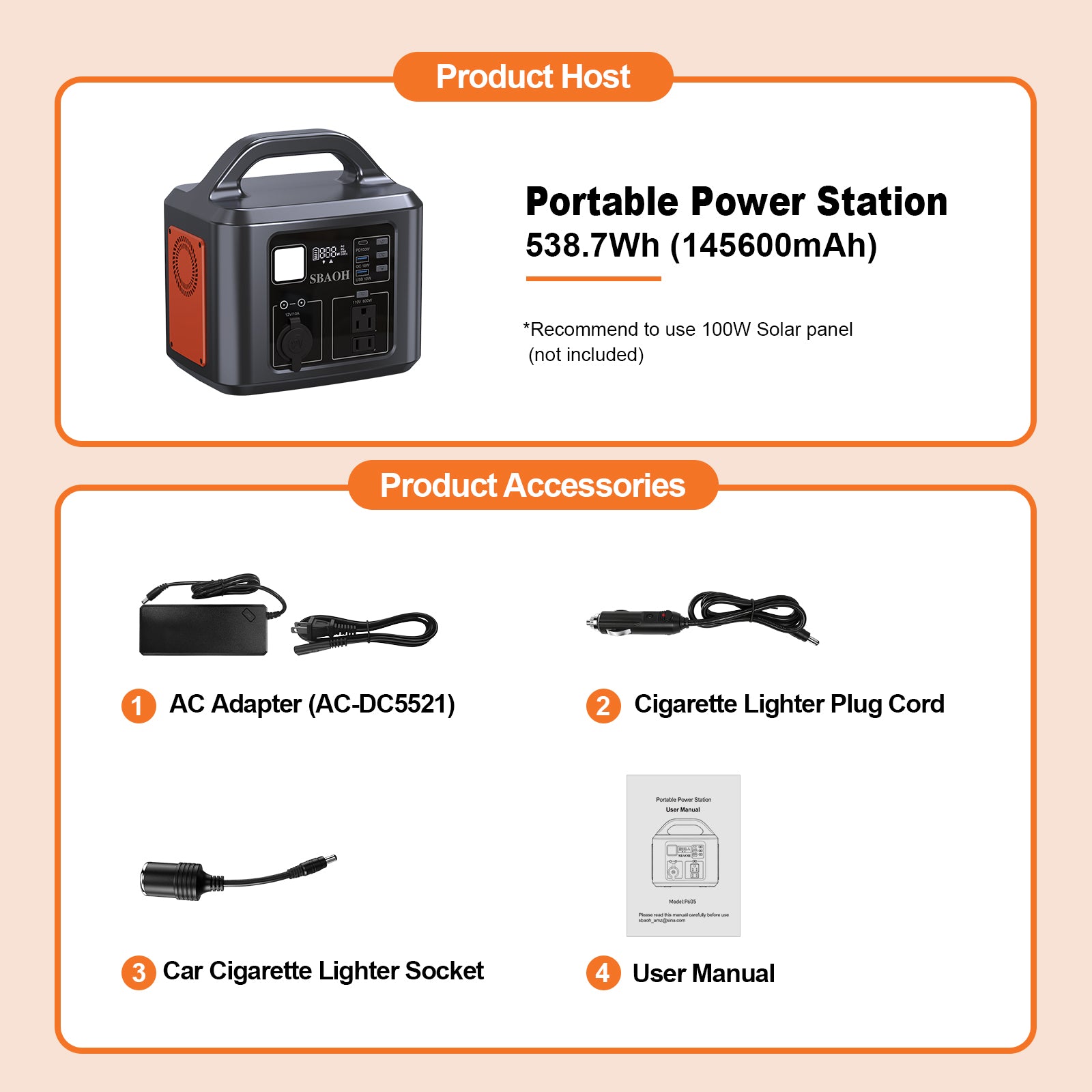 Centrale électrique 600W