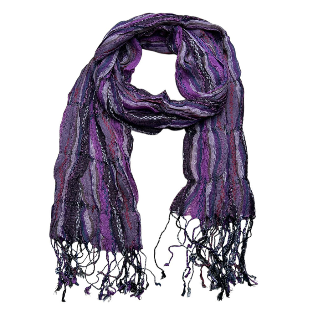 2pcs Royal pourpre modèle Jacquard écharpe