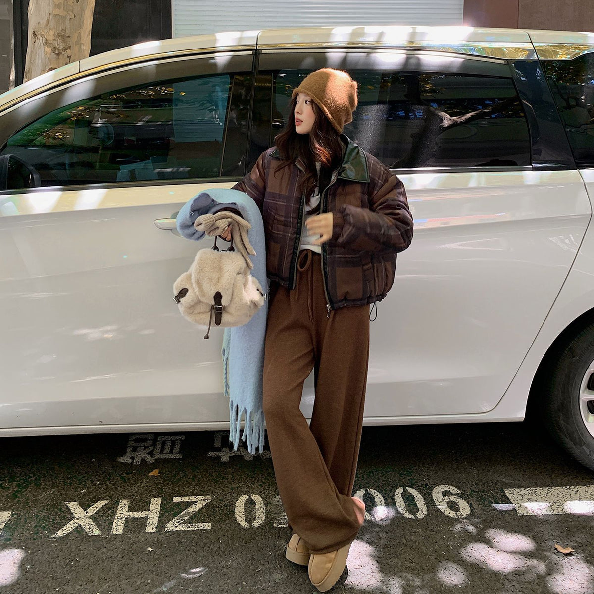 Manteau rembourré en plaqué de long pour femmes