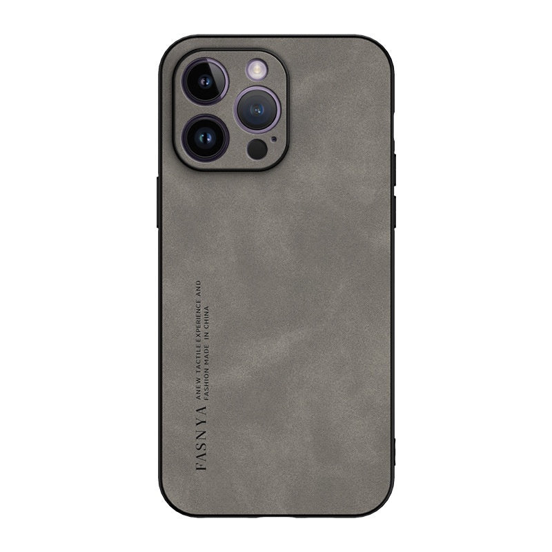 Boîtier téléphonique en cuir de mouton compatible avec le 17 Pro Max