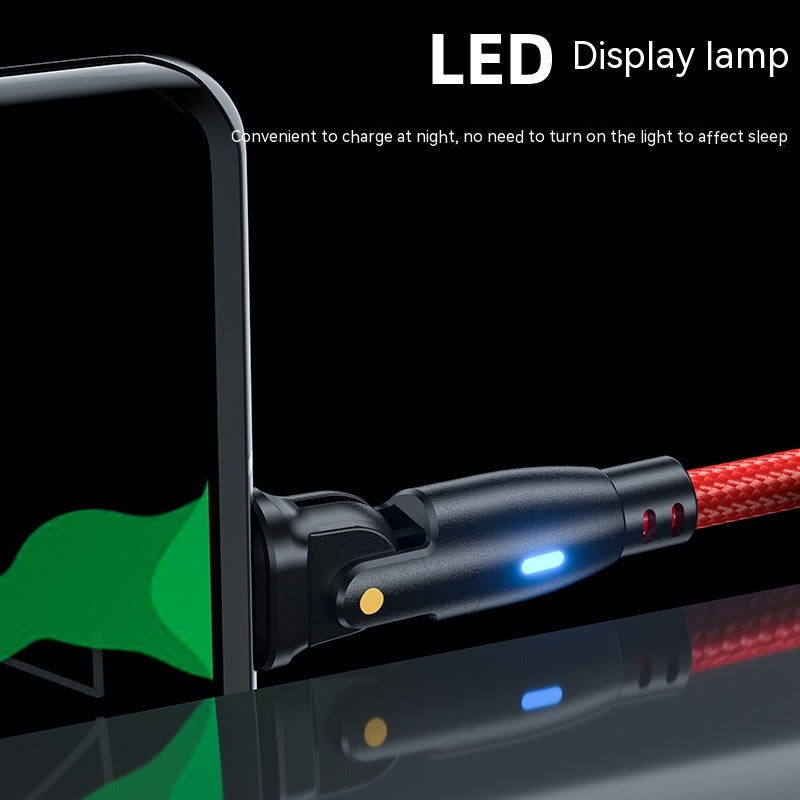 PD100W Ligne 180 Degree Rotating Type-c Applicable Notebook Elbow 5A Câble de recharge