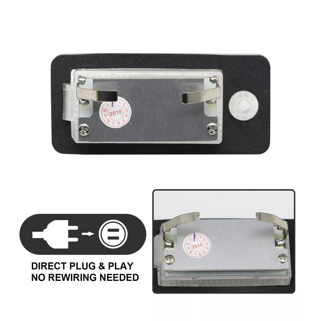 Set de 2 lumières de plaque d'immatriculation LED