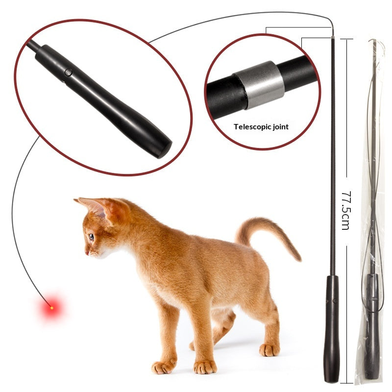 LED Interactive USB-Rechargeable Tige de Jouet de Chat Téléscopique pour garder votre chat entré