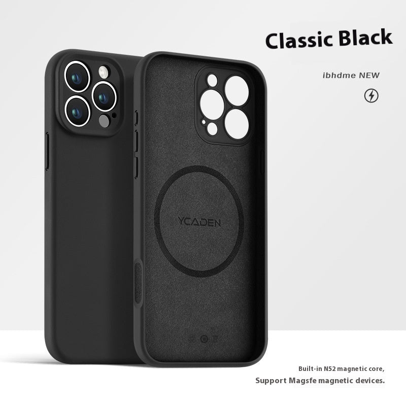 Boîtier de téléphone Real liquide Silicone magnétique ultra-mince résistant à la chute Tout inclus