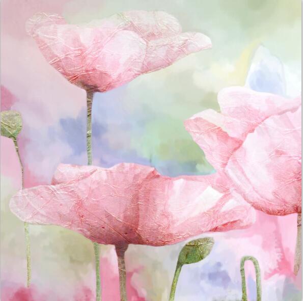 Couleur Aquarelle Florale Peinture sur toile