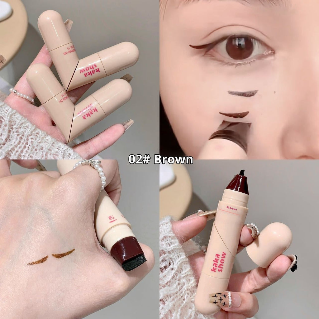 Eyeliner à double extrémité résistant aux boues et résistant à la sueur