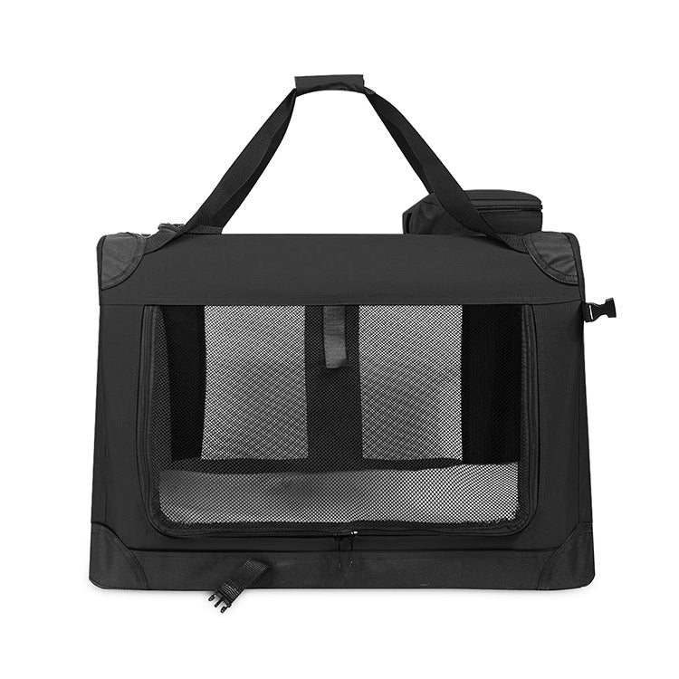 3-Porte pliant soft Dog Crate avec sac de transport et lit polaire