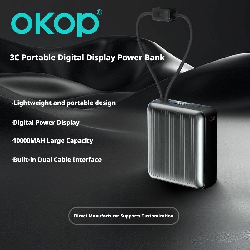 KP-717 Power Bank Affichage de batterie numérique certifié 3C 10