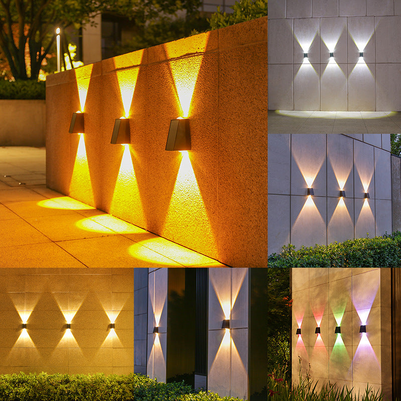 Lampe murale extérieure solaire Décoration de cour Atmosphère Lampe murale