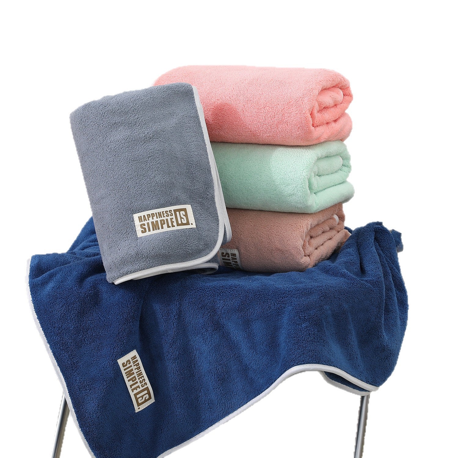 Classe A Serviette de bain en polaire de corail Soft Skin-friendly Très absorbante et sans lint