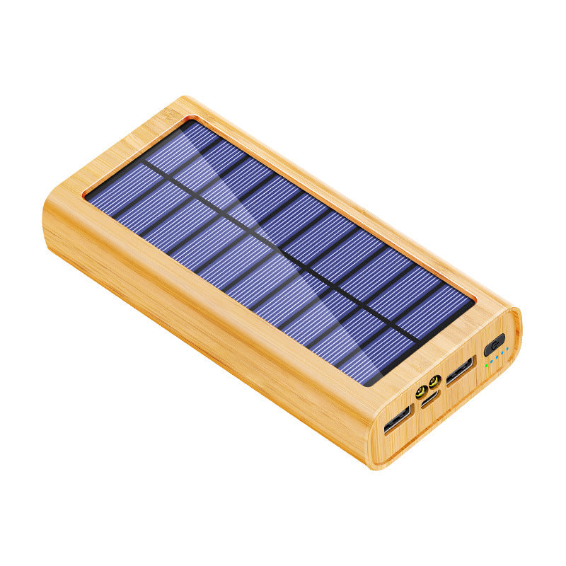 Chargeur portable d'extérieur avec éclairage LED à énergie solaire